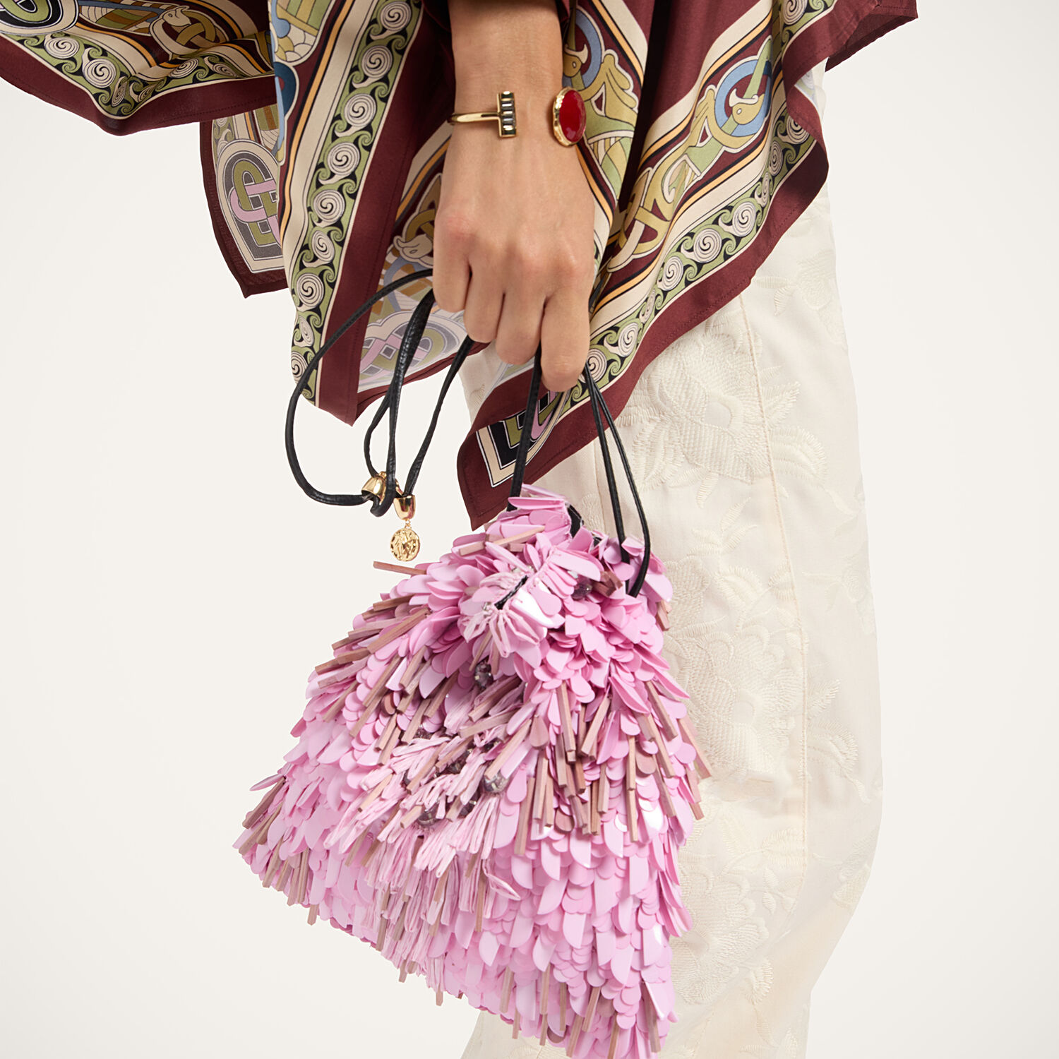 La Doublej Dustbag Pochette In Solid Pink