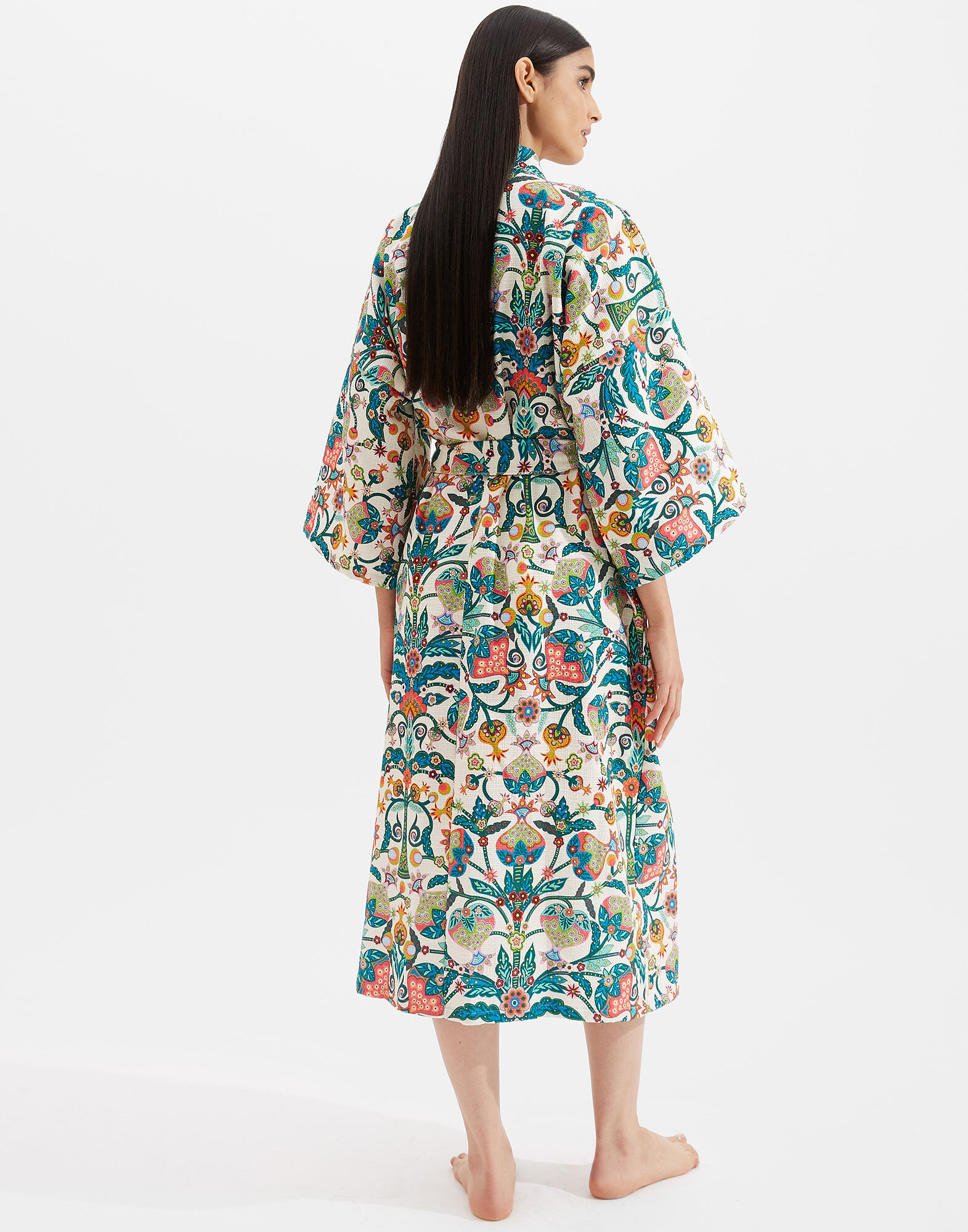 La DoubleJ Unisex Big Robe Tree Of Life Bianco JAC0035COT024TFL0001