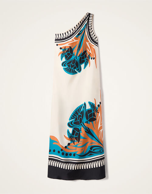 La DoubleJ Roy Dress Florence Plac&eacute;e Ivory DRE0304SIL006FLO02WH04