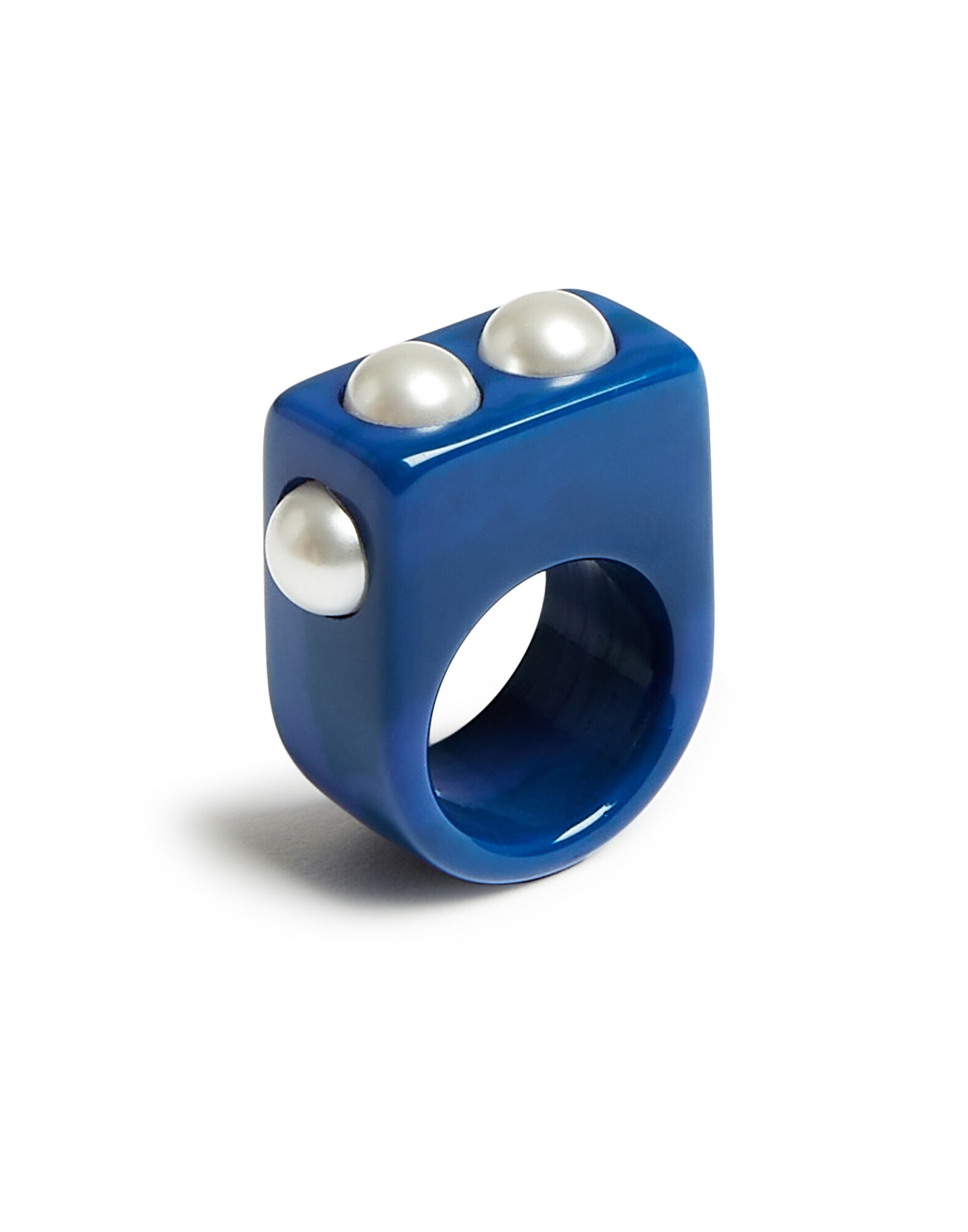 La DoubleJ Nefertiti Ring Solid Royal Blue RIN0007POL007SOLIDBU09