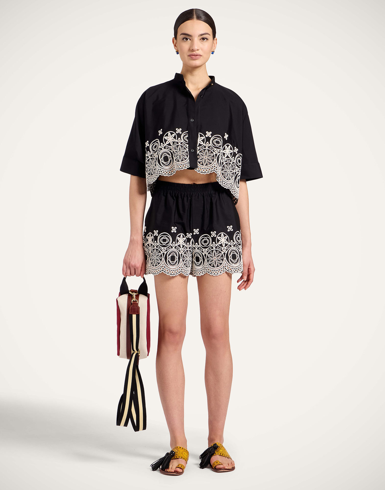 La DoubleJ Mini Foulard Shirt Eclipse Solid Black SHI0168SAN006ECL03BL01