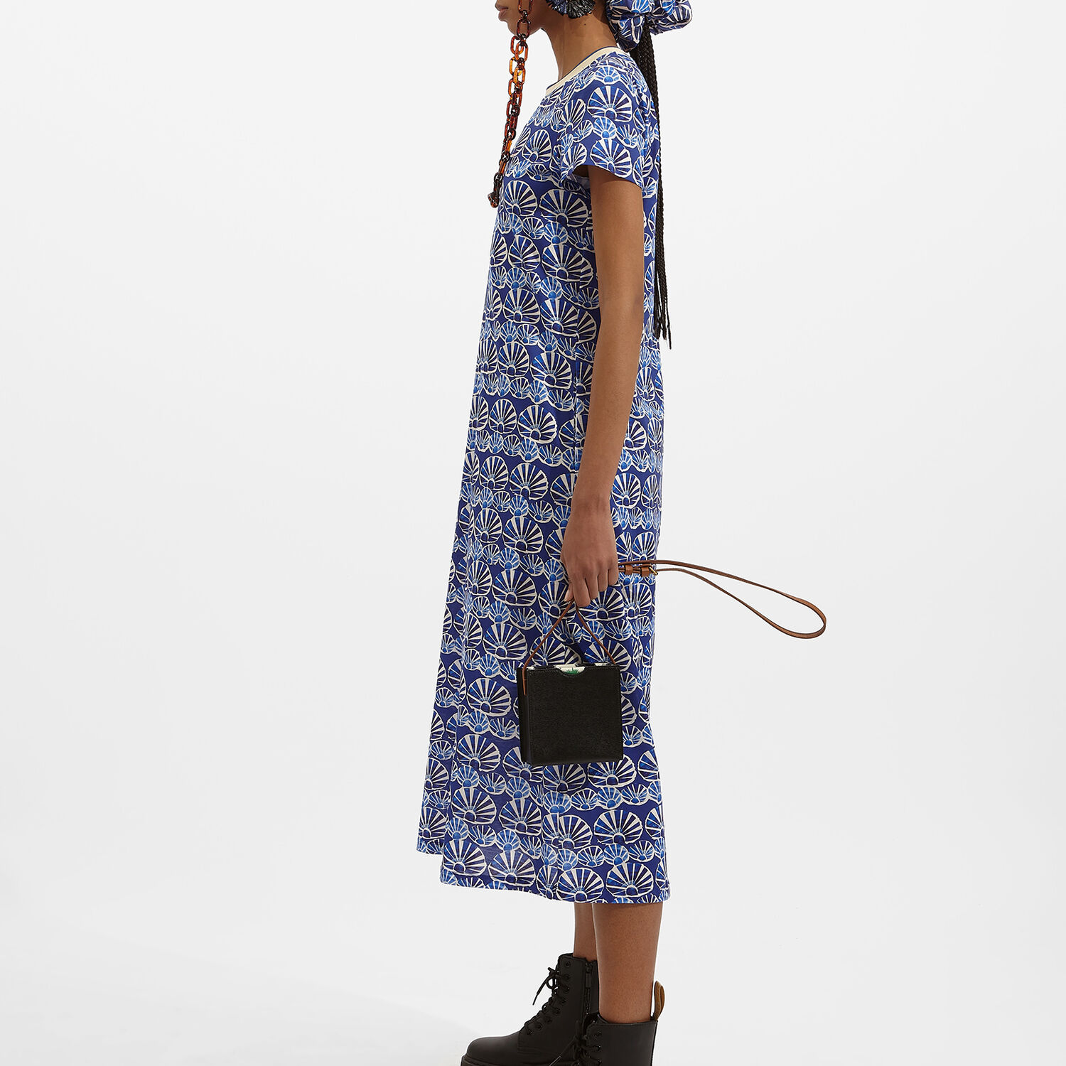 Shop La Doublej Sporty Swing Dress In Conchiglie