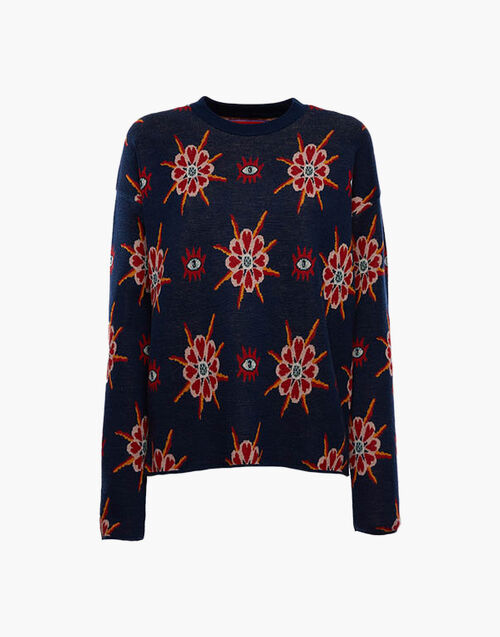 La DoubleJ Jacquard Jumper Occhi Jacquard PUL0088KNI050VAR0090