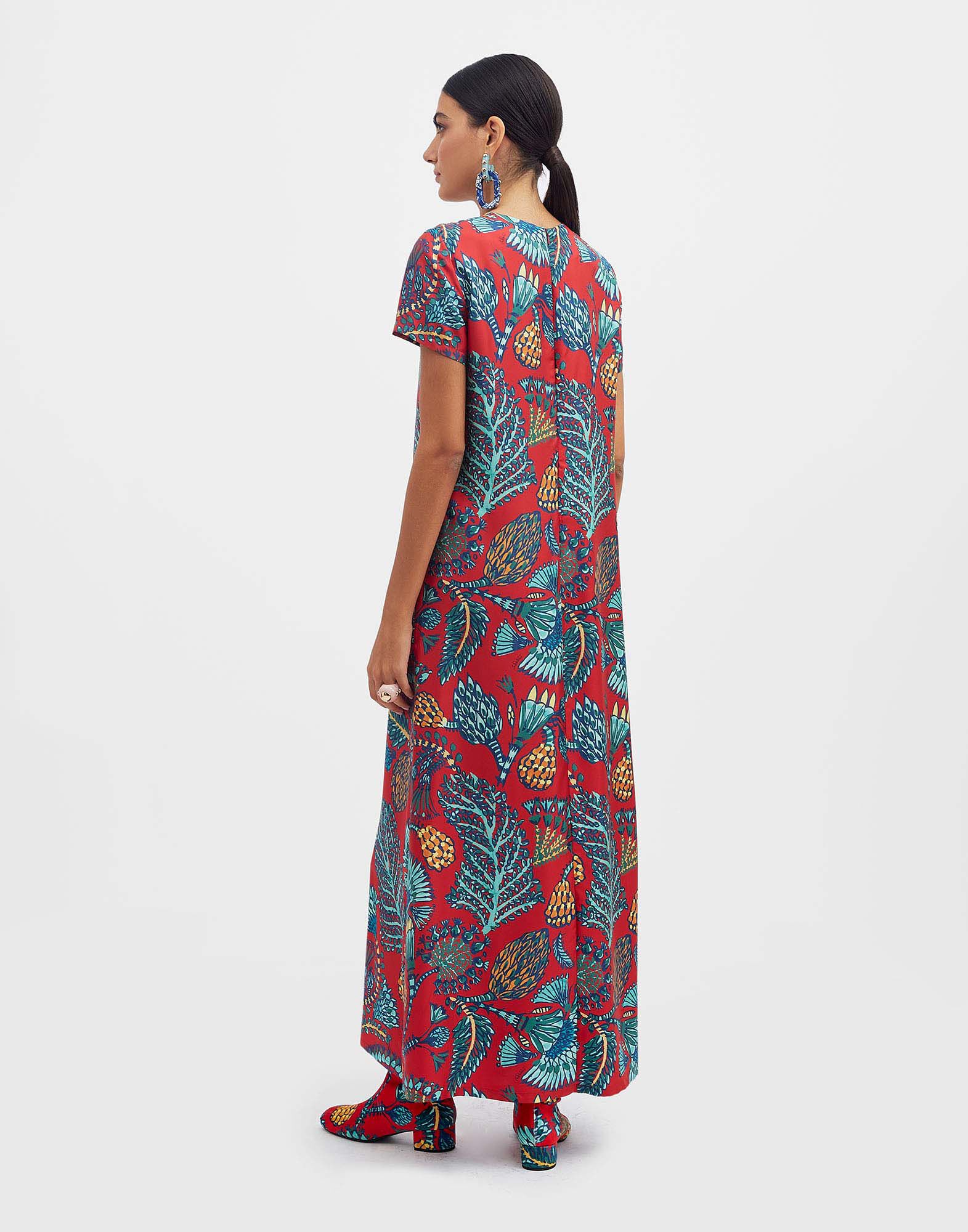 La DoubleJ Swing Dress Sicomore Red DRE0001SIL001SIC01RE01