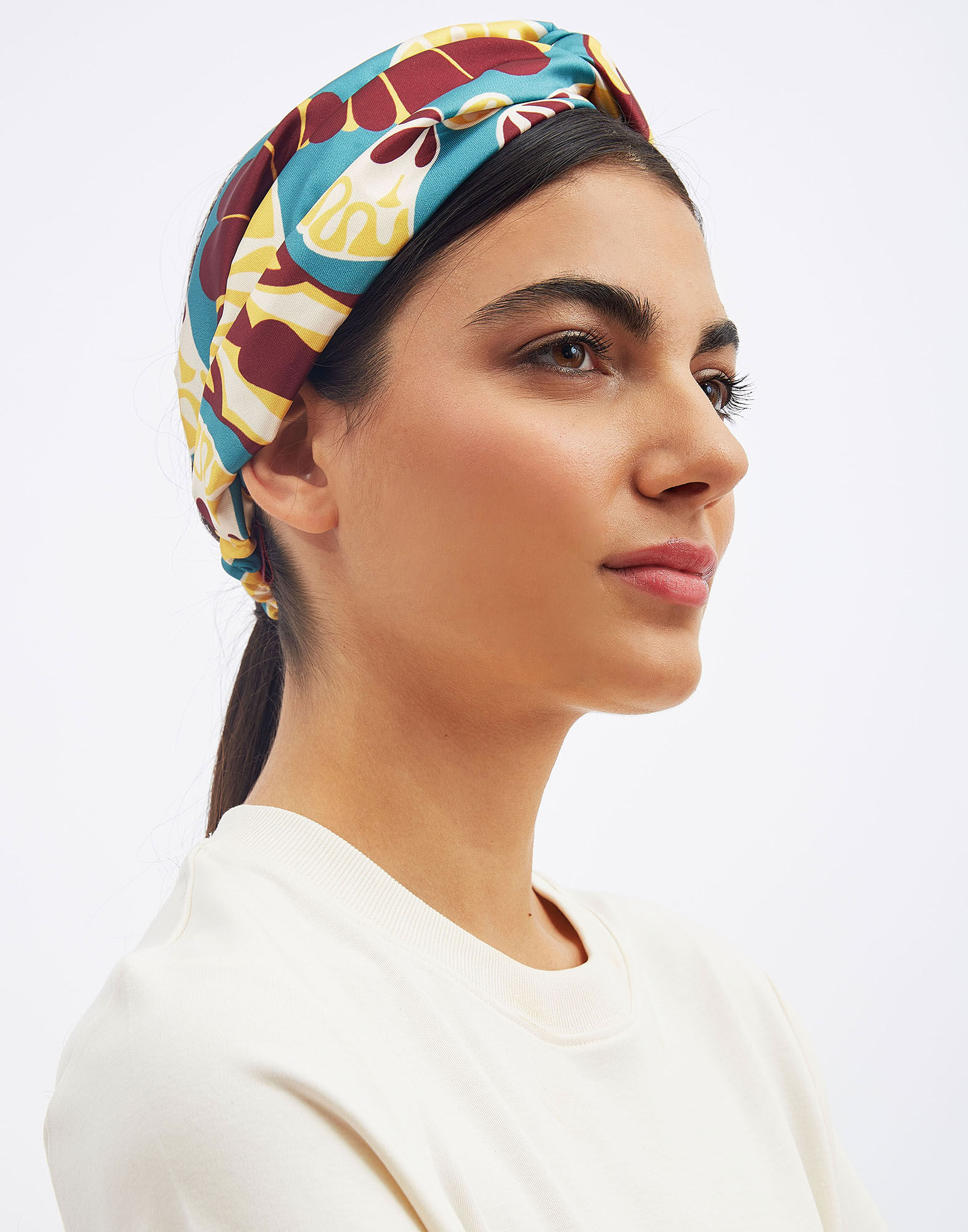 La DoubleJ Pinup Headband Dendera Light Blue HEB0001FOD001DEN01BU01