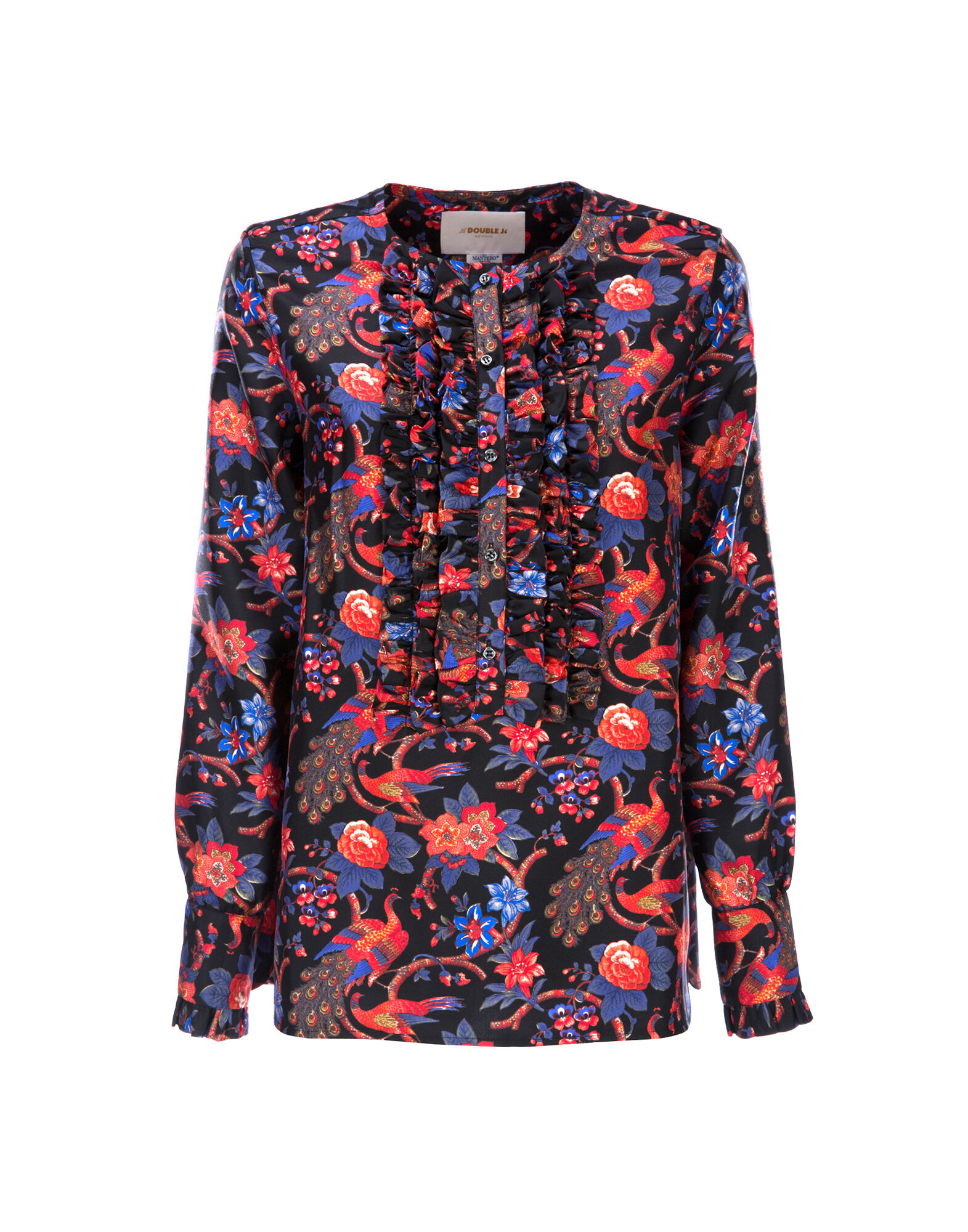 LaDoubleJ Tuxedo Shirt Pavone Nero SHI0005SIL001PAV0001