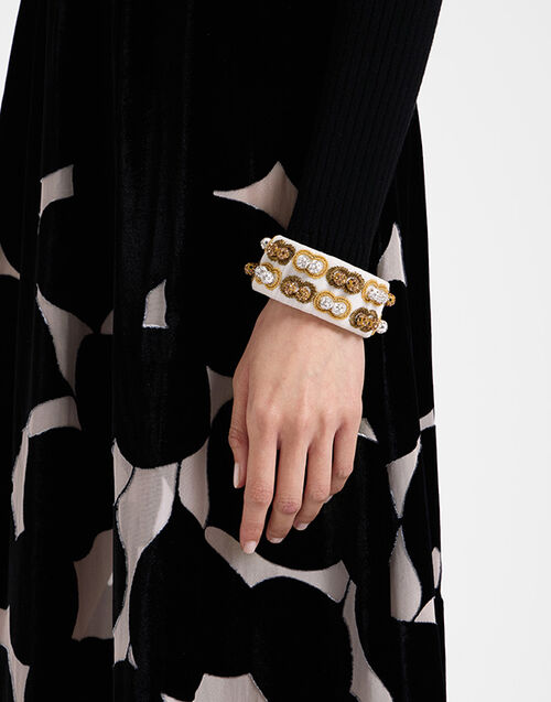 La DoubleJ Tesoro Double Bracelet Solid Ivory BAC0009VEL015SOLIDWH04