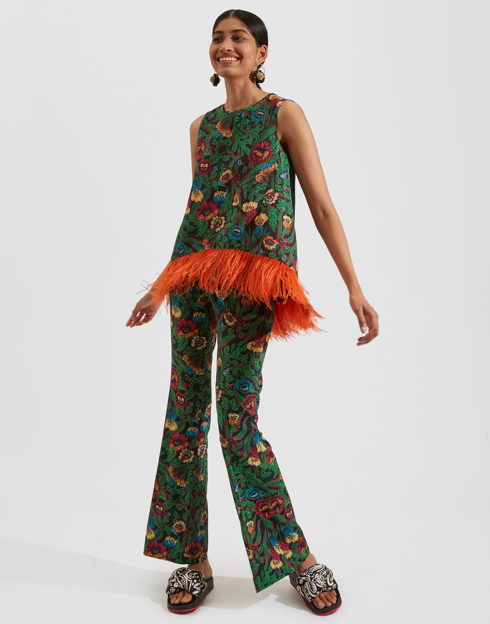 La DoubleJ Saturday Night Pants Night Garden TRO0030VIS001GAR0001