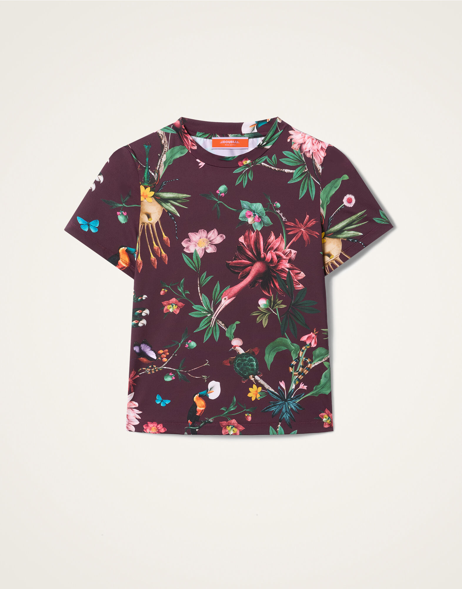 La DoubleJ Jazzercize T-Shirt Zooflora Burgundy TSH0010JER005ZOF02RE02