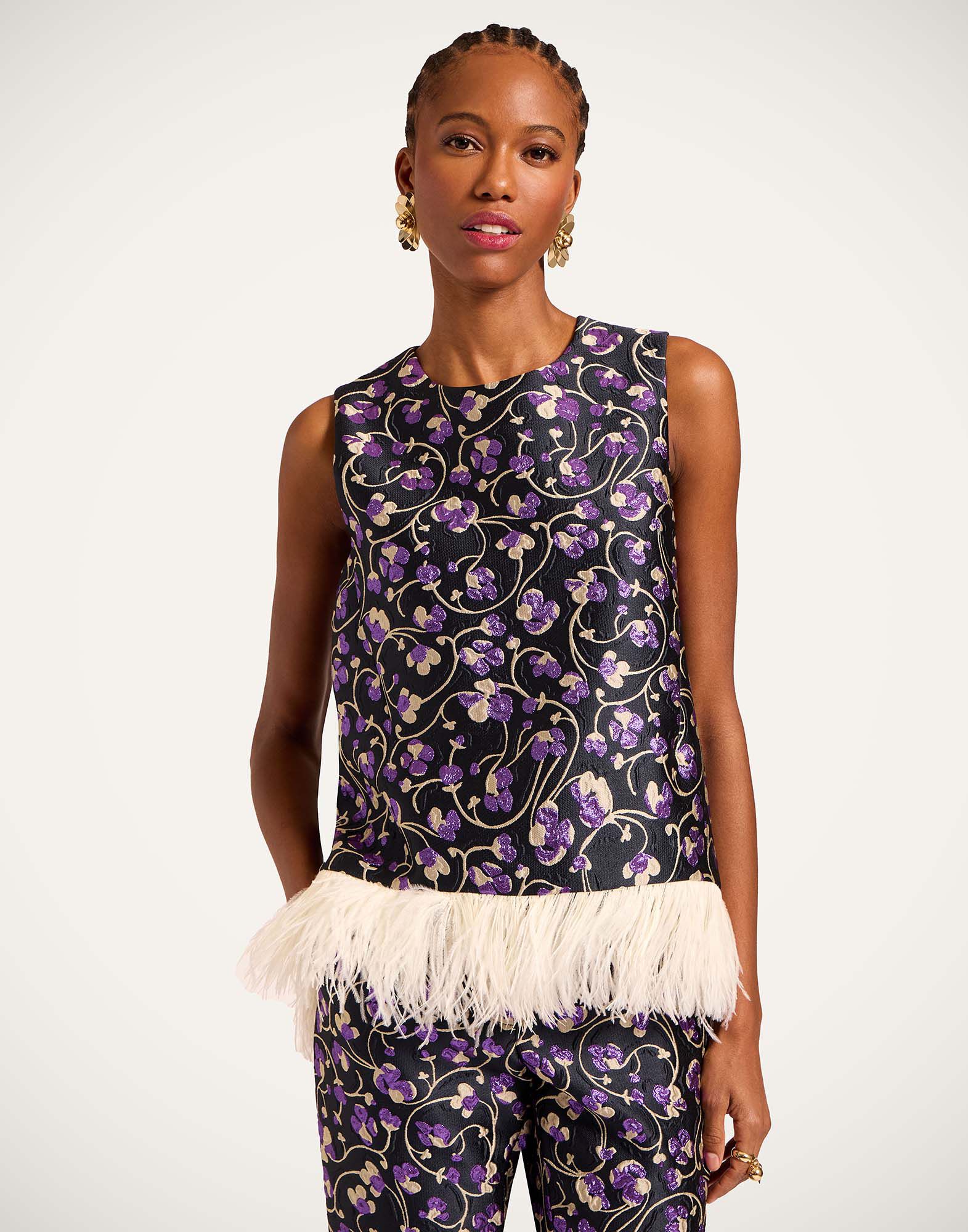 La DoubleJ La Scala Top Honeysuckle Black TOP0013JCQ128HNY02BL01