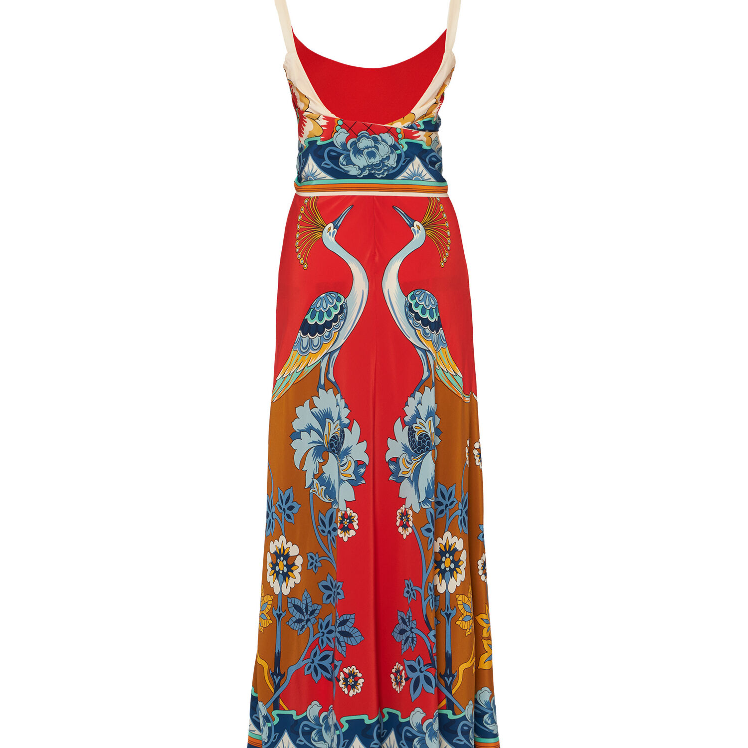 Shop La Doublej Slip-around Dress (placée) In Foulard Liberty Rust
