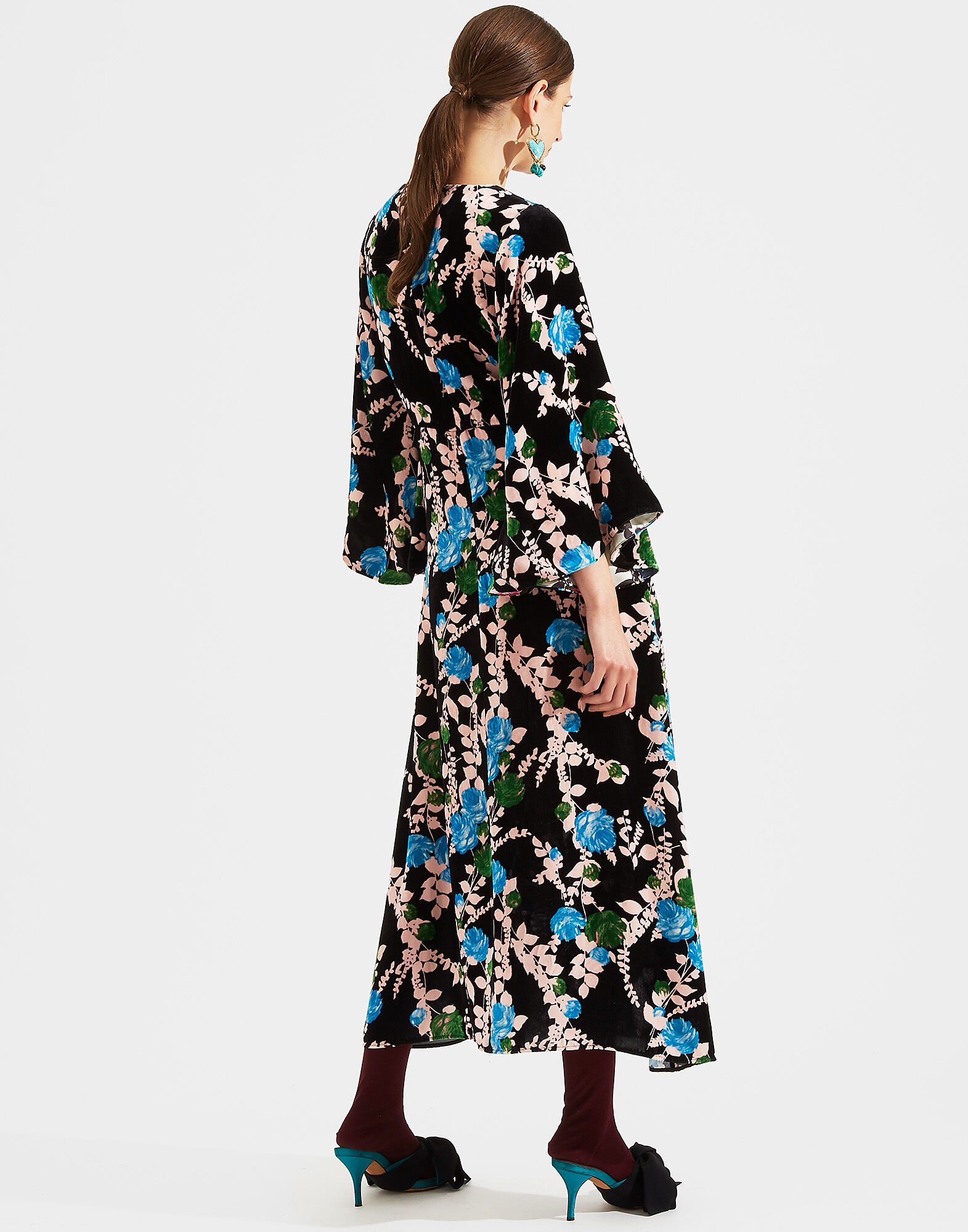 LaDoubleJ Sorella Dress Winter Rose Nero DRE0179VEL004WTR0003