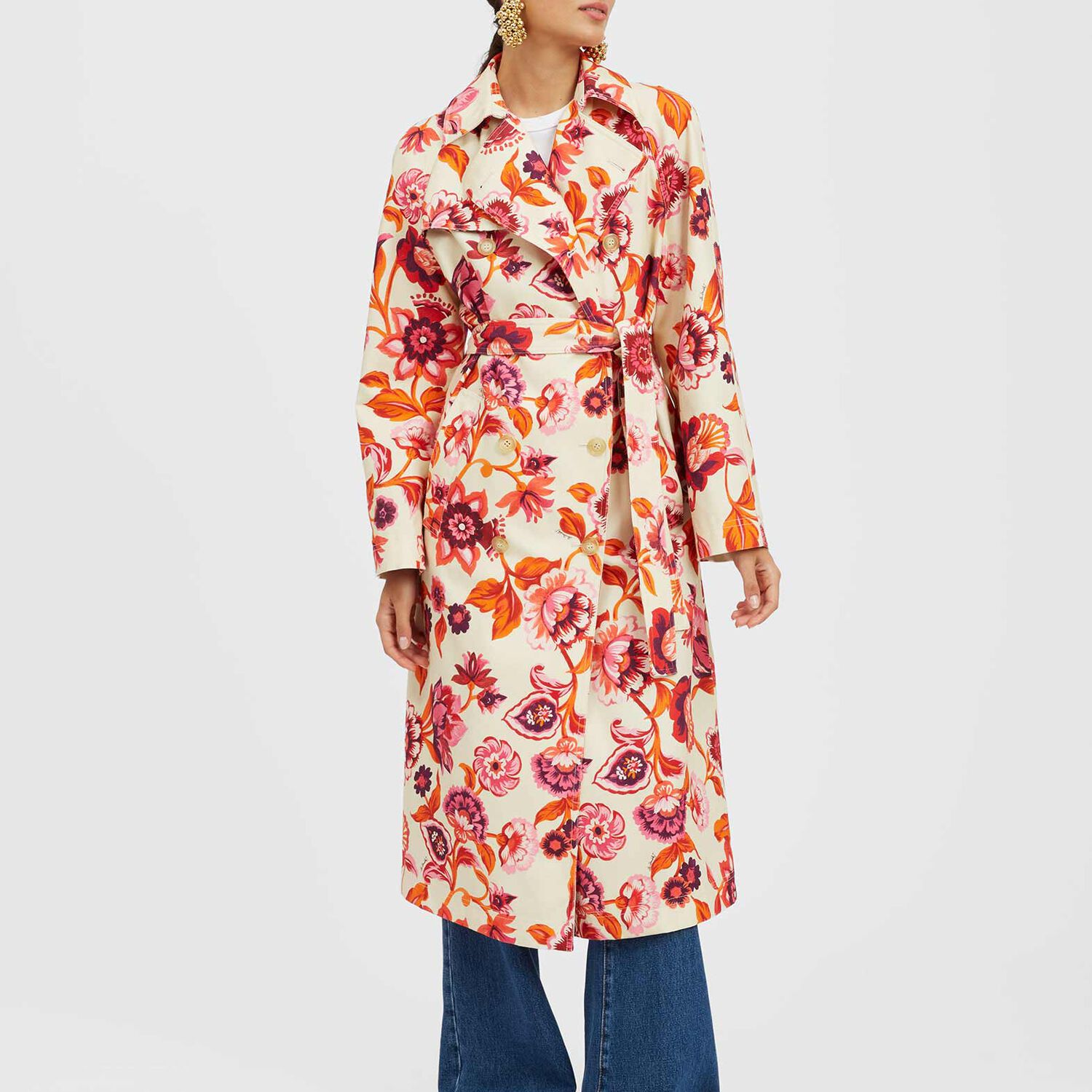 La Doublej Milano Trench Coat In Hottie Cream