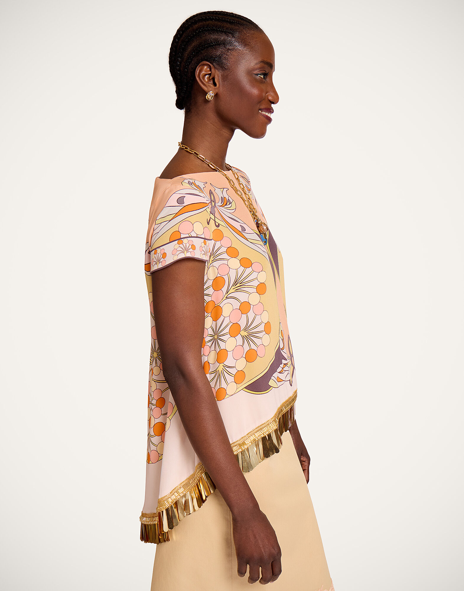 La DoubleJ La Scala High Top Florette Plac&eacute;e Pale Pink TOP0194CRE010FLO08PI02