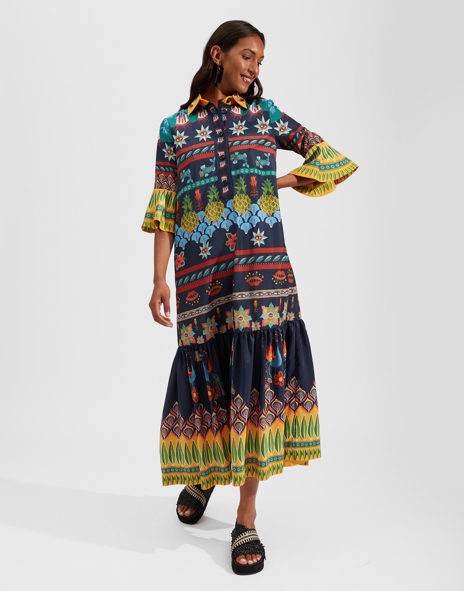 La DoubleJ Artemis Dress Patchwork Occhi Plac&eacute;e DRE0201FAI002PAT0002