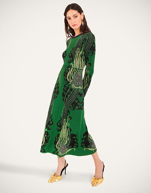 La DoubleJ Bee Dress Atlantis Green DRE1006KNI187VA437GR02