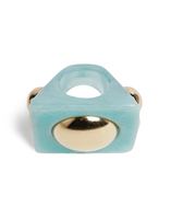 La DoubleJ Hathor Square Ring La DoubleJ Hathor Square Ring Light Blue RIN0003POL005SOLIDBU01