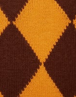 La DoubleJ Argyle Sweater Yellow / Brown PUL0091KNI064VAR0168