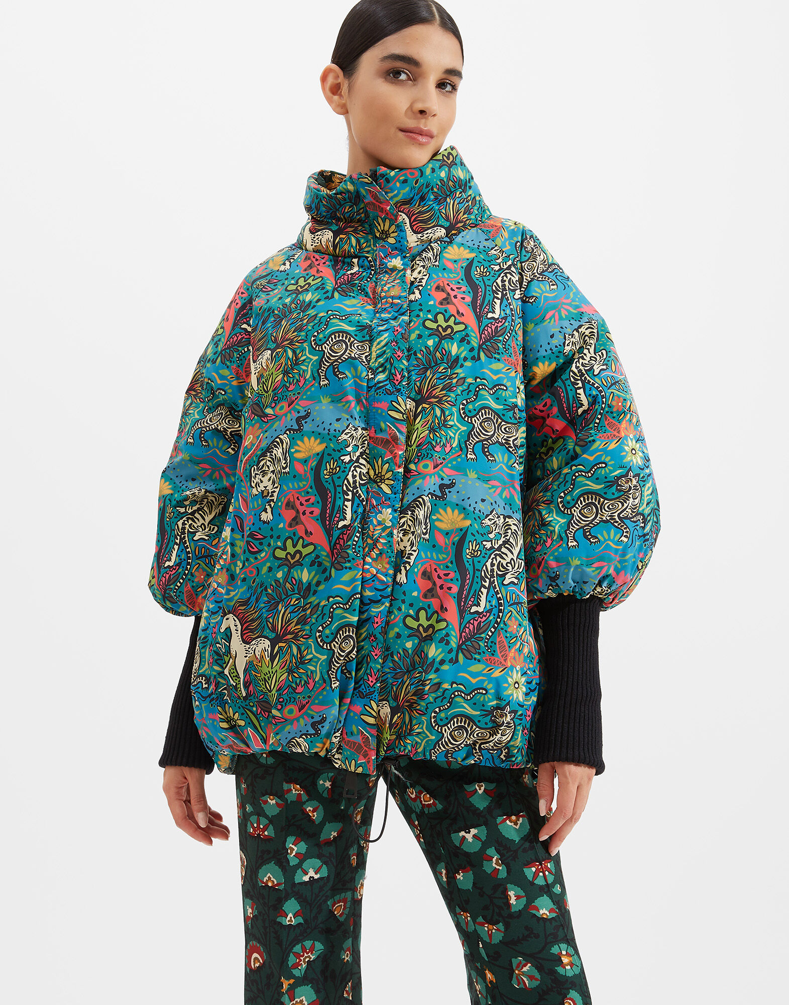 La DoubleJ Reversible St. Moritz Jacket Tiger Tiles DOW0003NYL003TIG0002