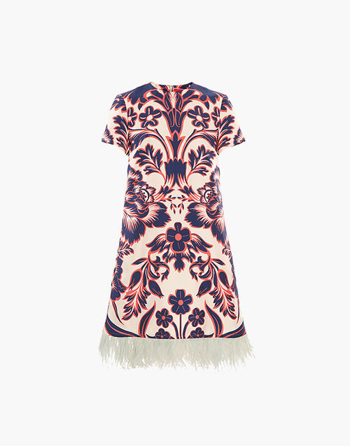 La DoubleJ Mini Swing Dress (With Feathers) Va-Va Plac&eacute;e White DRE0397SIL001VAV01WH01