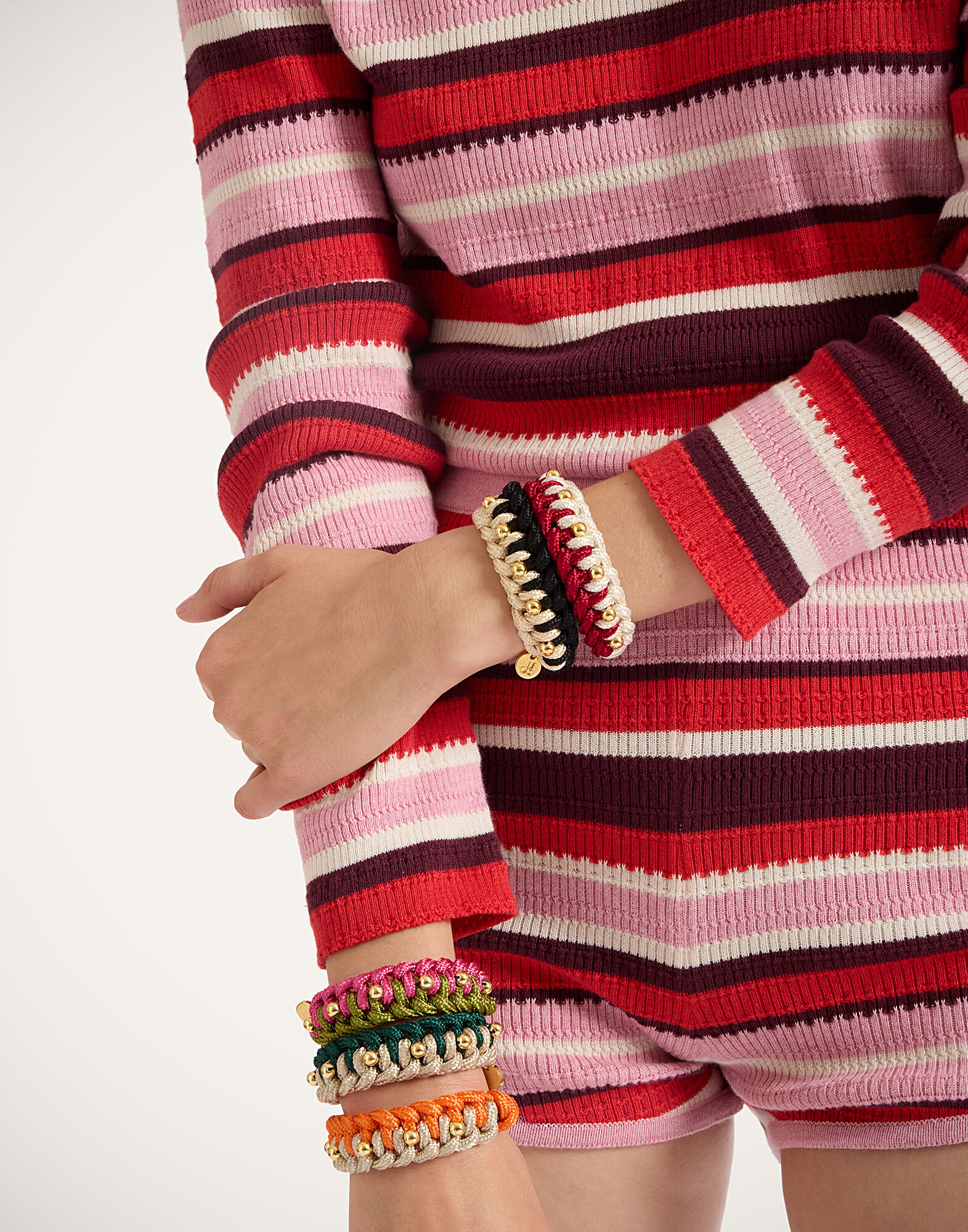 La DoubleJ Better Together Bracelet Bicolor Pink & Green BAC0011ROP001VA358RE04