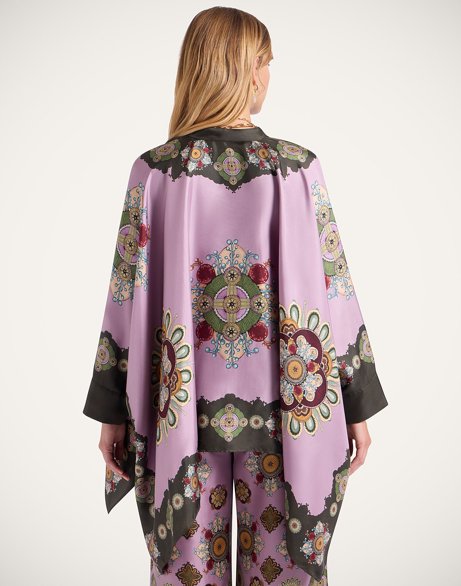 La DoubleJ Foulard Shirt Nucleus Plac&eacute;e Dusty Pink SHI0059SIL001NUC06PI10