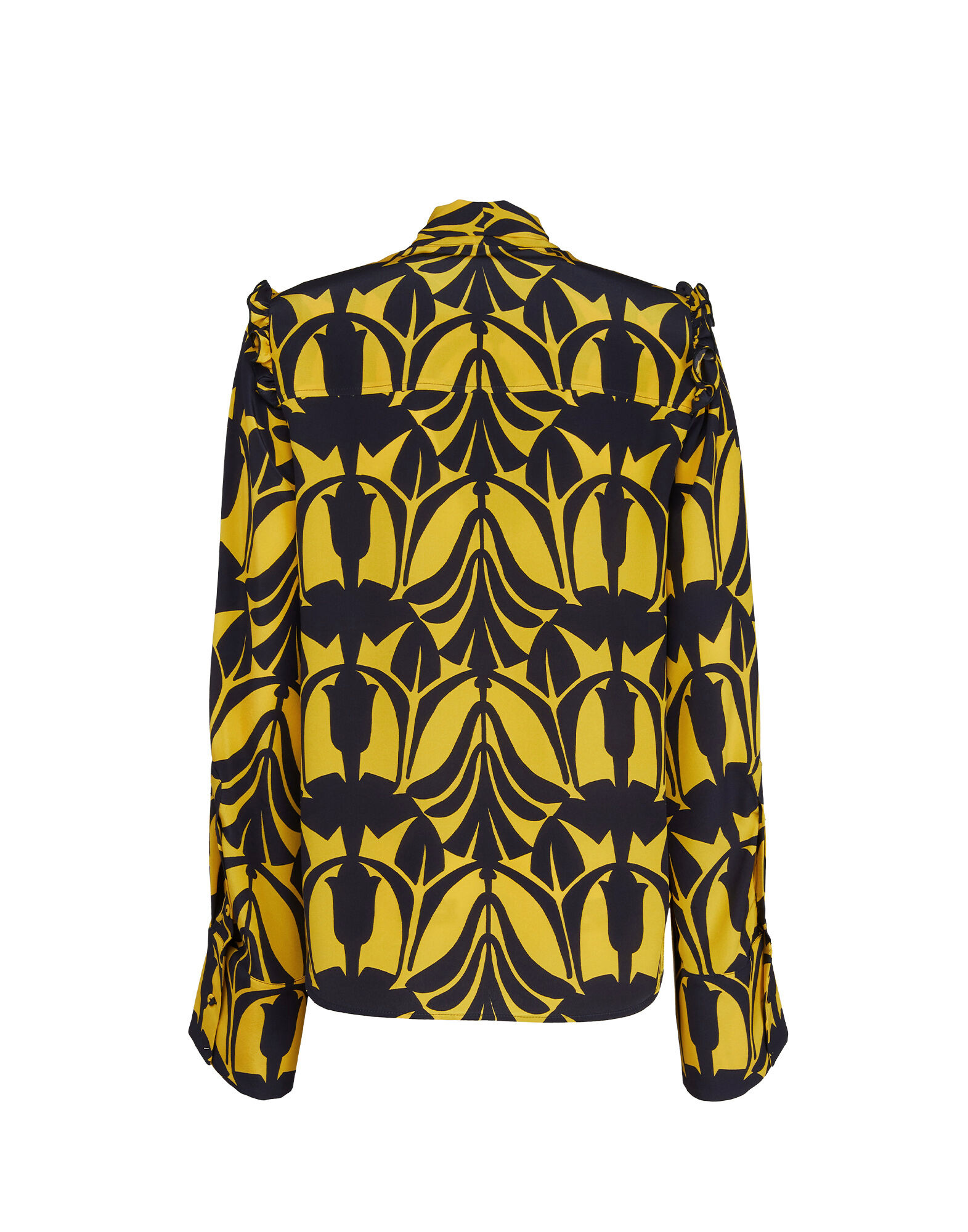 La DoubleJ Ascot Shirt Papyrus Gold SHI0080CRE001PAY01YE05