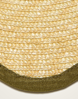 La DoubleJ Straw Cloud Placemats Set Of 2 La DoubleJ Straw Cloud Placemats Set Of 2 Solid Olive PMT0031STR001SOLIDGR05