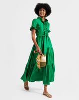 La DoubleJ Long &amp; Sassy Dress Solid Green DRE0017SIL001GRE0002