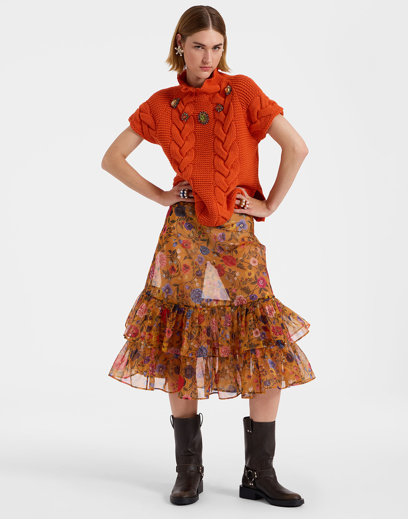 La DoubleJ Charlotte Skirt La DoubleJ Charlotte Skirt Botticelli Rust SKI0131ORG001CEL01OR04