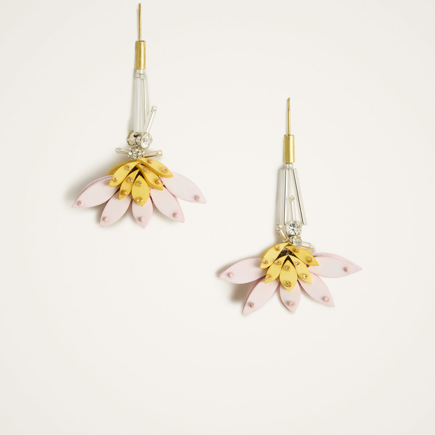  La Doublej Earrings Women - Cornucopia Pendant Earrings Pink Metallic Beads One Size 55% Acrylic 40% Glass Beads 5% Metal 