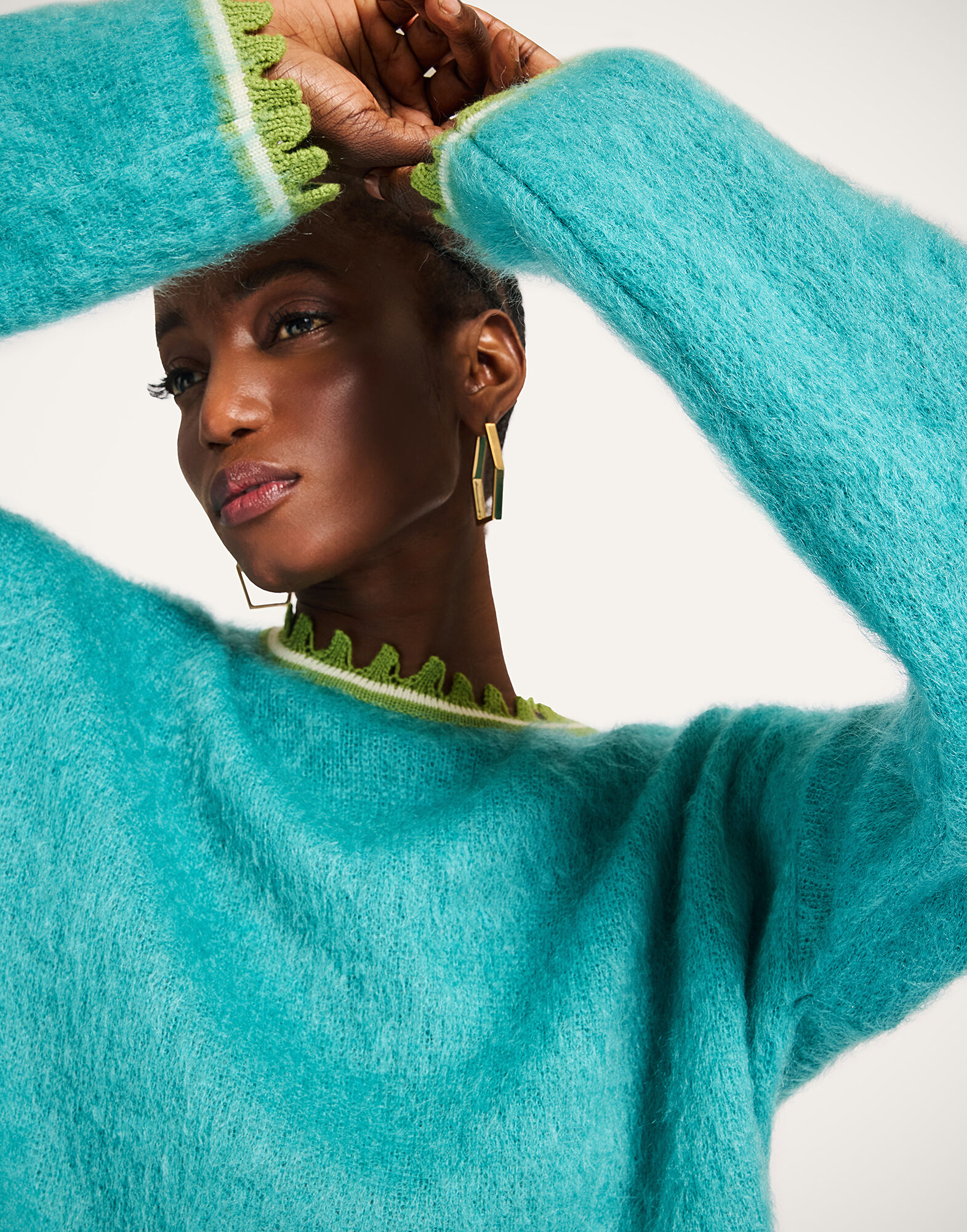 La DoubleJ Camden Jumper Solid Turquoise PUL0165KNI170SOLIDBU08