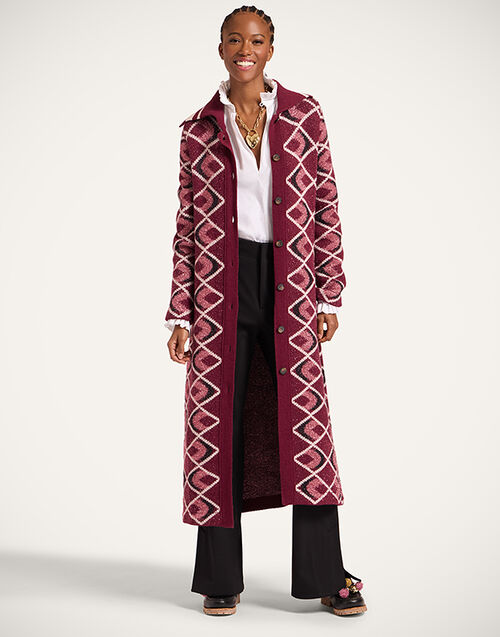La DoubleJ Half-Light Coat Multicolor Burgundy JAC0184KNI132VA454RE02
