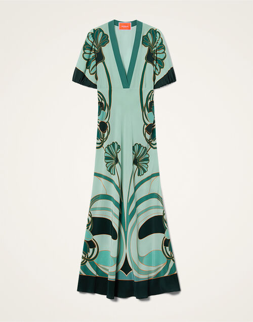 La DoubleJ Marlene Dress Blooming Tulip Plac&eacute;e Mint DRE0869CRE001BTU01GR11