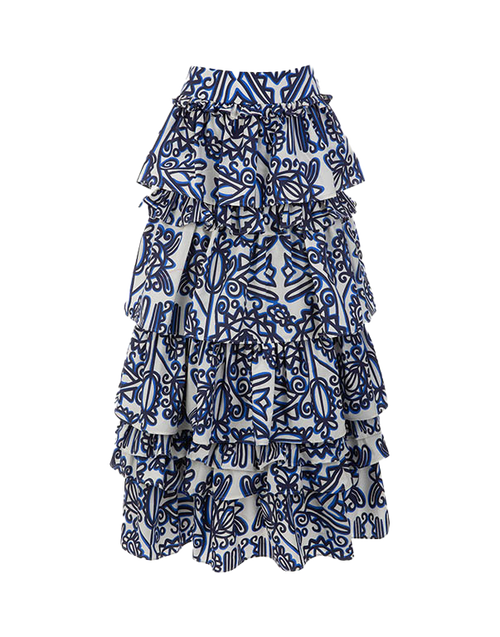 LaDoubleJ Dolce Skirt Parnaveg Blu SKI0052COT001PRN0002