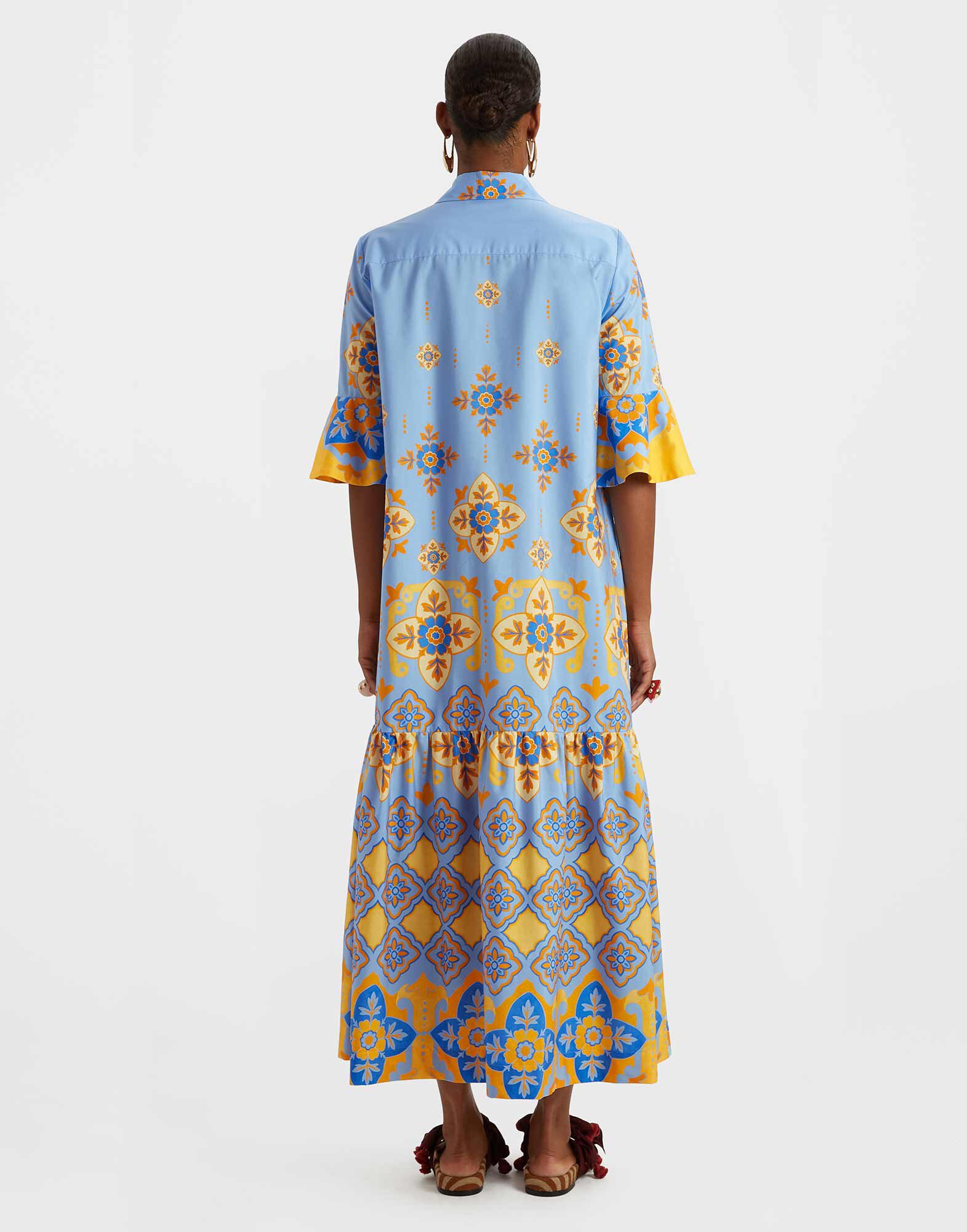 La DoubleJ Artemis Dress Partenope Light Blue DRE0176COT039PRT01BU01