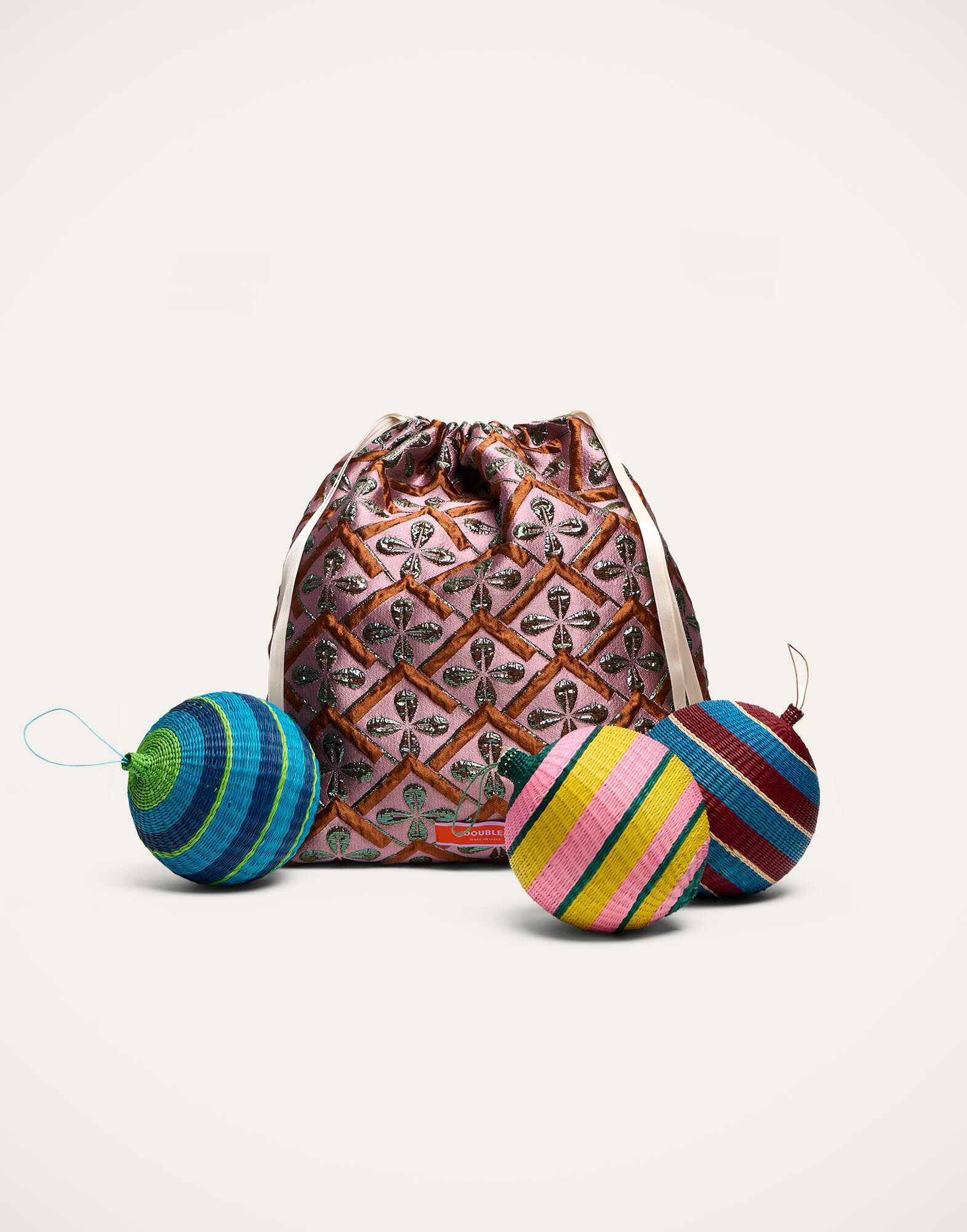 La DoubleJ Small Holiday Baubles Set Of 6 Multicolor OTS0023RAF010MUL60MU03