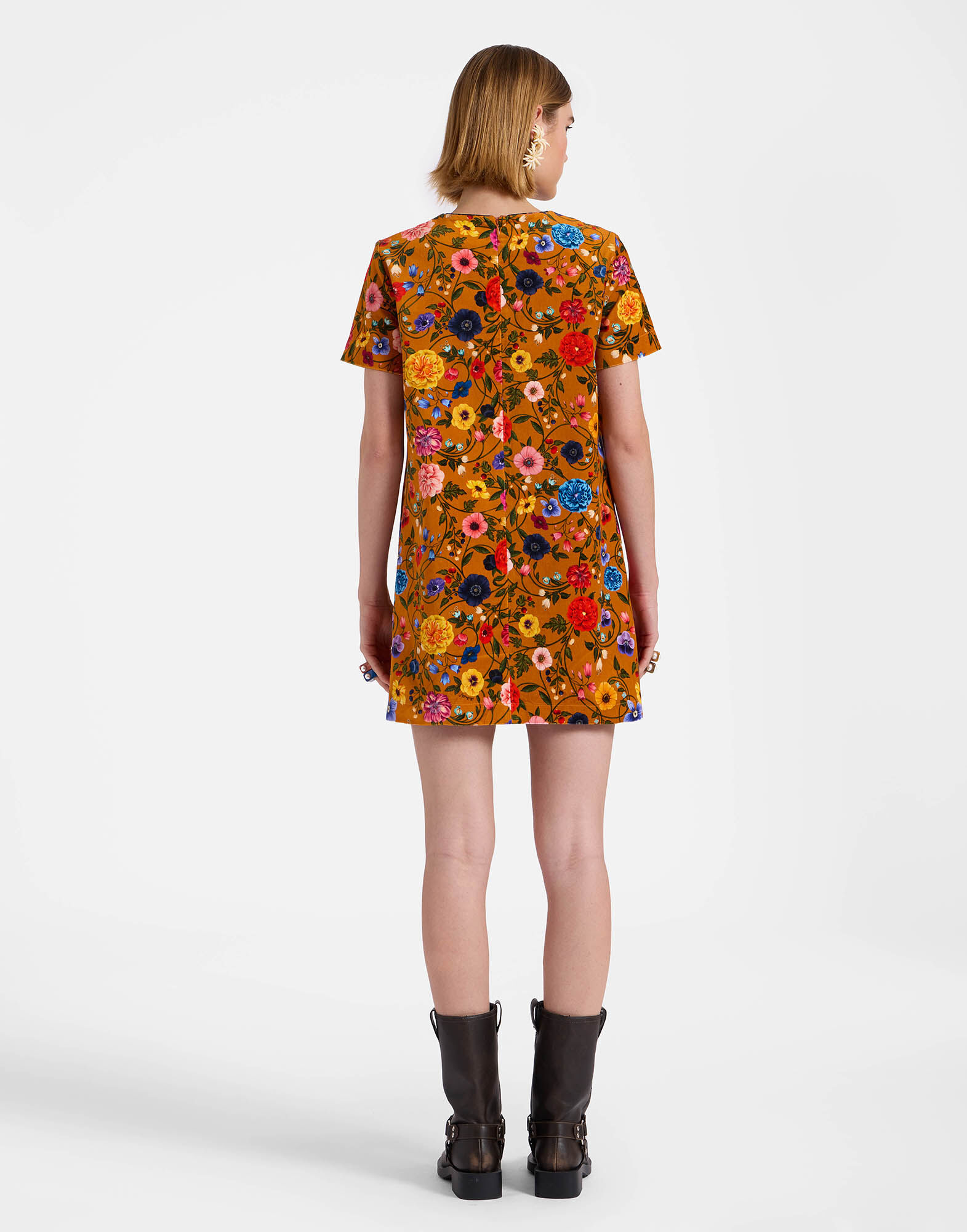Mini Swing Dress in Botticelli Rust for Women La DoubleJ