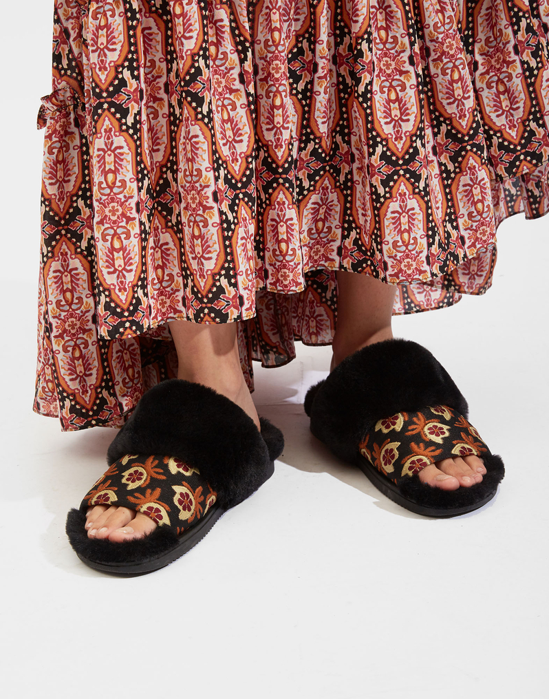 La DoubleJ Winter Slides La DoubleJ Winter Slides Bella Nero SHO0030JAC034MUL0049