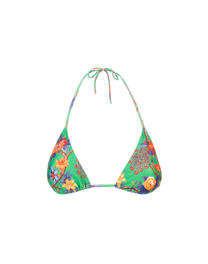 LaDoubleJ Triangle Bikini Top LaDoubleJ Triangle Bikini Top Pavone Verde SWI0003LYC001PAV0003