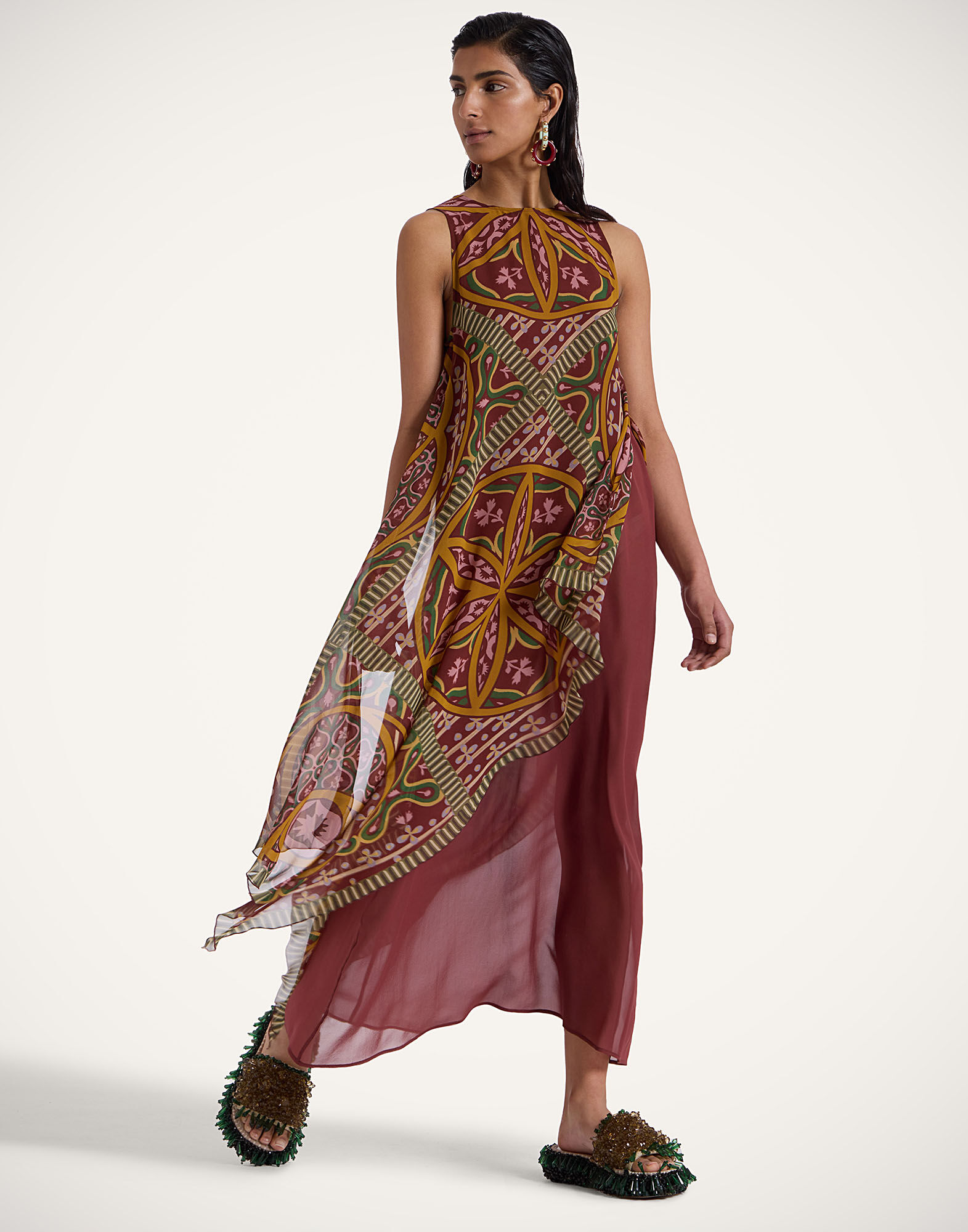 La DoubleJ Salome Dress Eclipse Plac&eacute;e Yellow DRE0860SIL014ECL05YE02