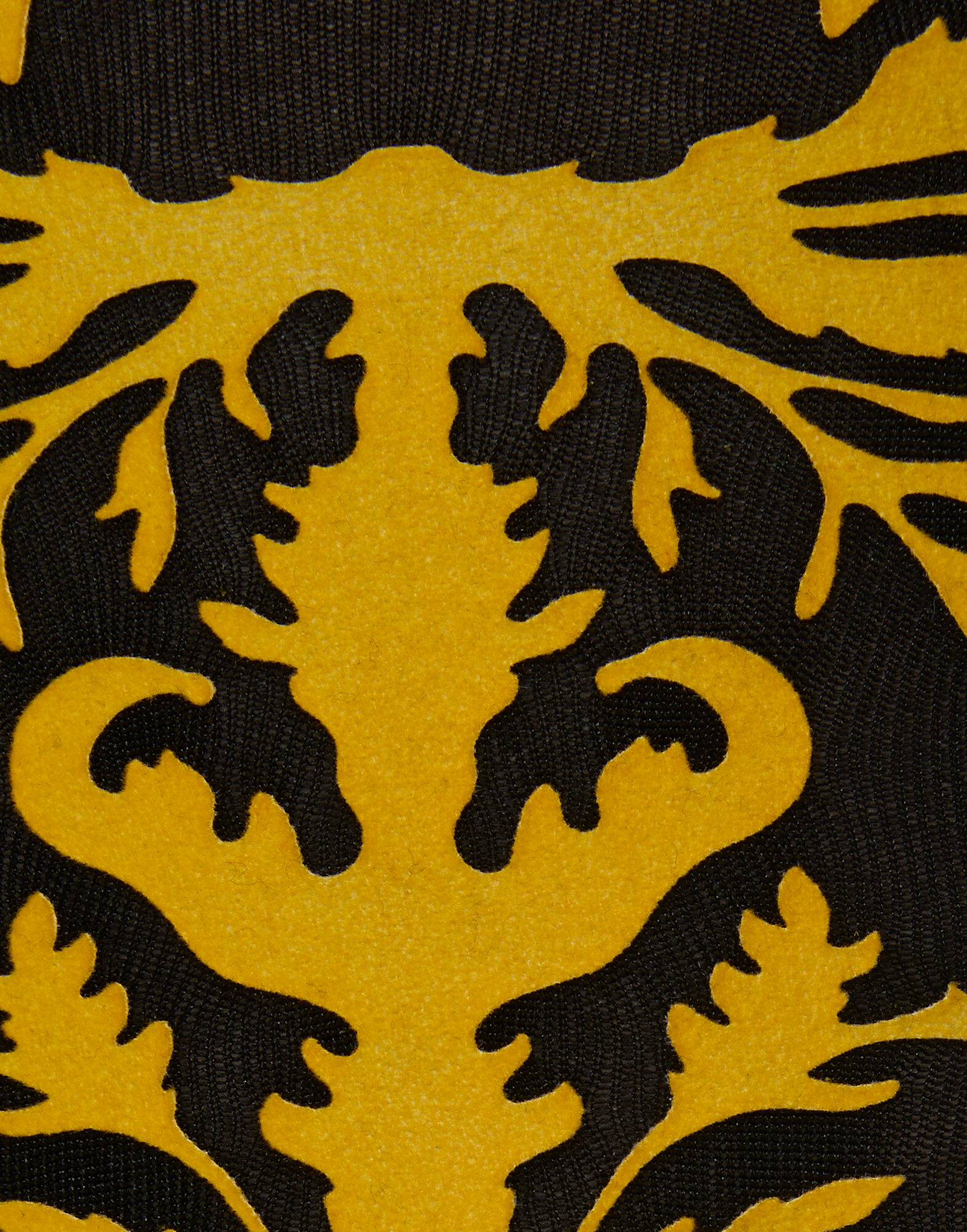 La DoubleJ Flocked Tights Black & Yellow SOC0014NYL010VA288YE02