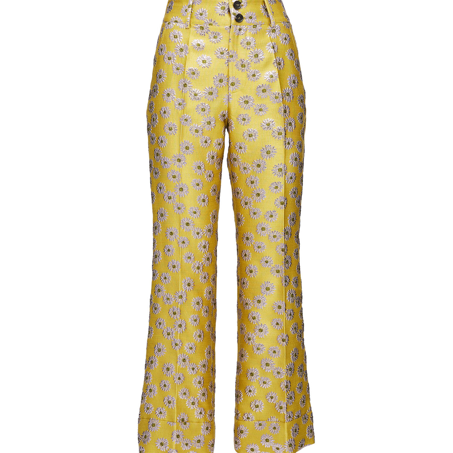 La Doublej La Double J Woman Pants Marigold Size L Polyester, Cotton, Metallic Fiber, Silk, Polyamide In Margarita