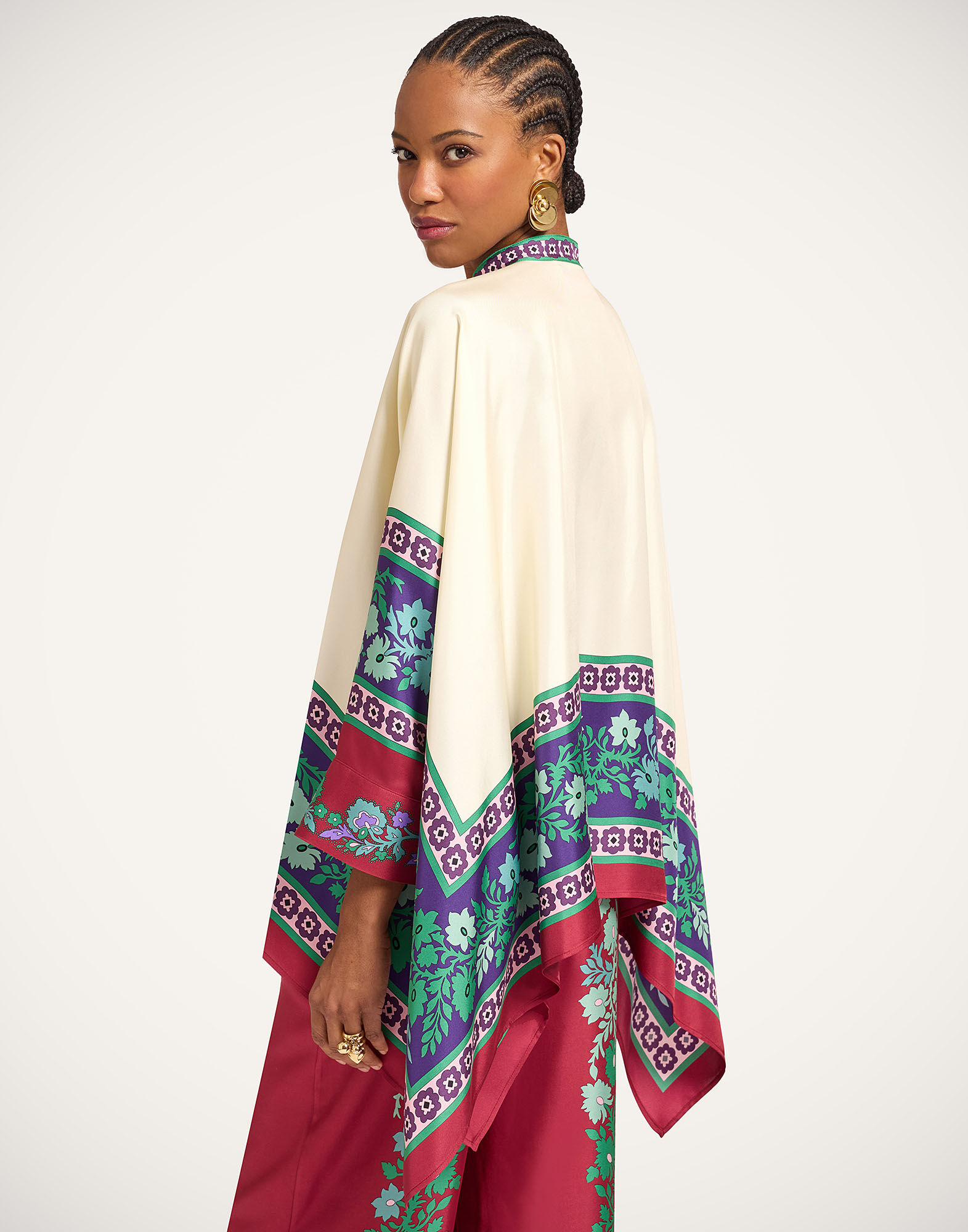 La DoubleJ Foulard Shirt Regalia Plac&eacute;e Red SHI0059SIL006REG02RE01