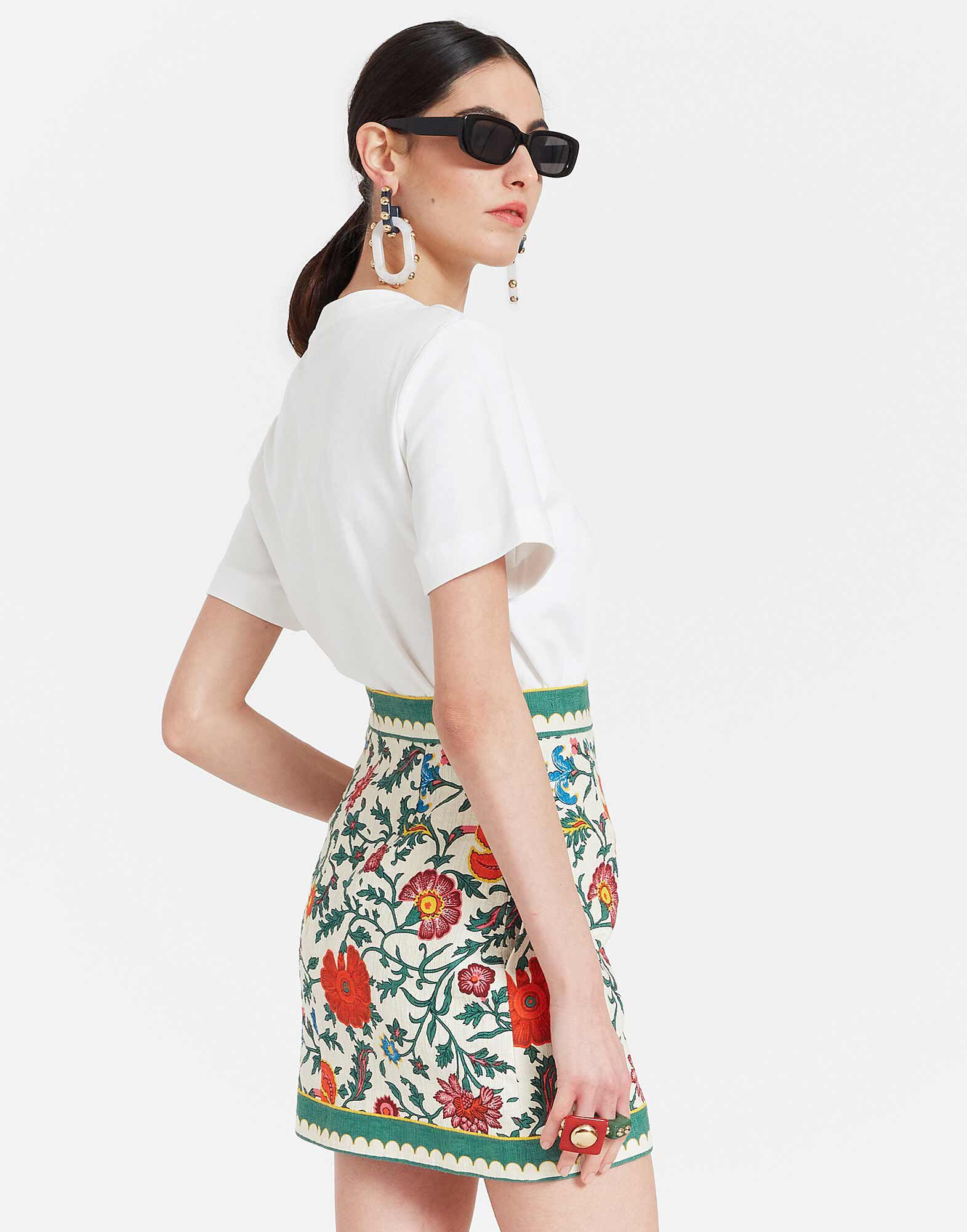 柳行李　２個 La DoubleJ Baia floral-print Miniskirt | Orange | FARFETCH