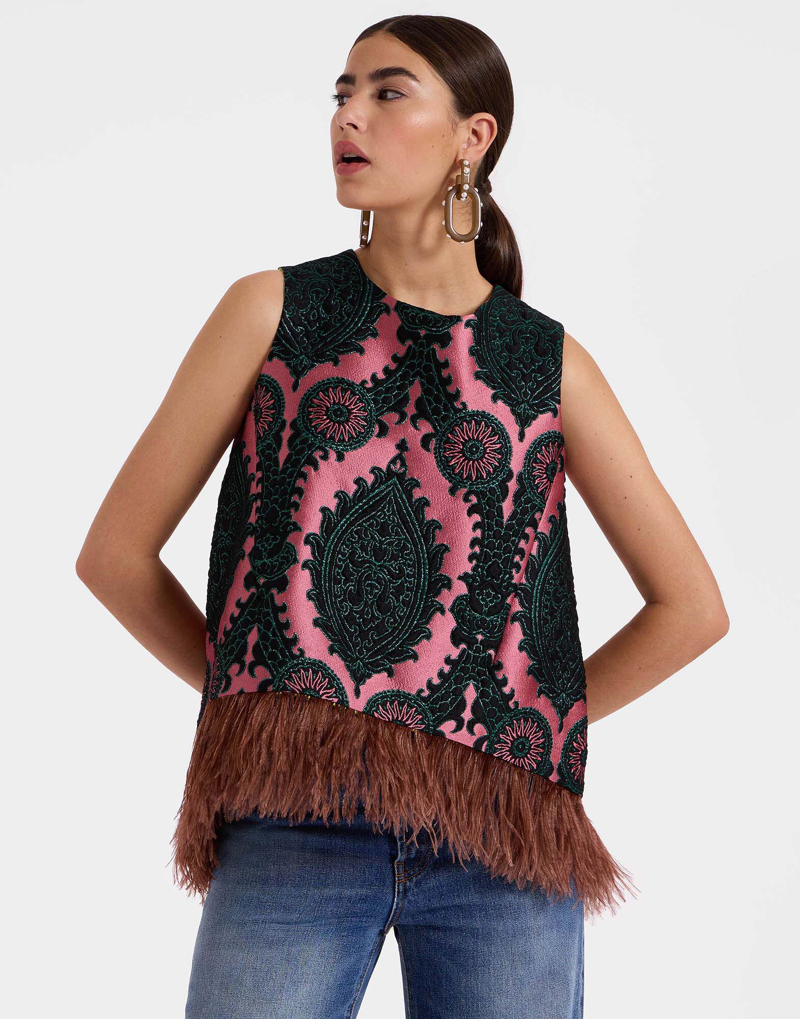 La DoubleJ La Scala Top Oltrarno Pink TOP0013JCQ084OLT01PI01