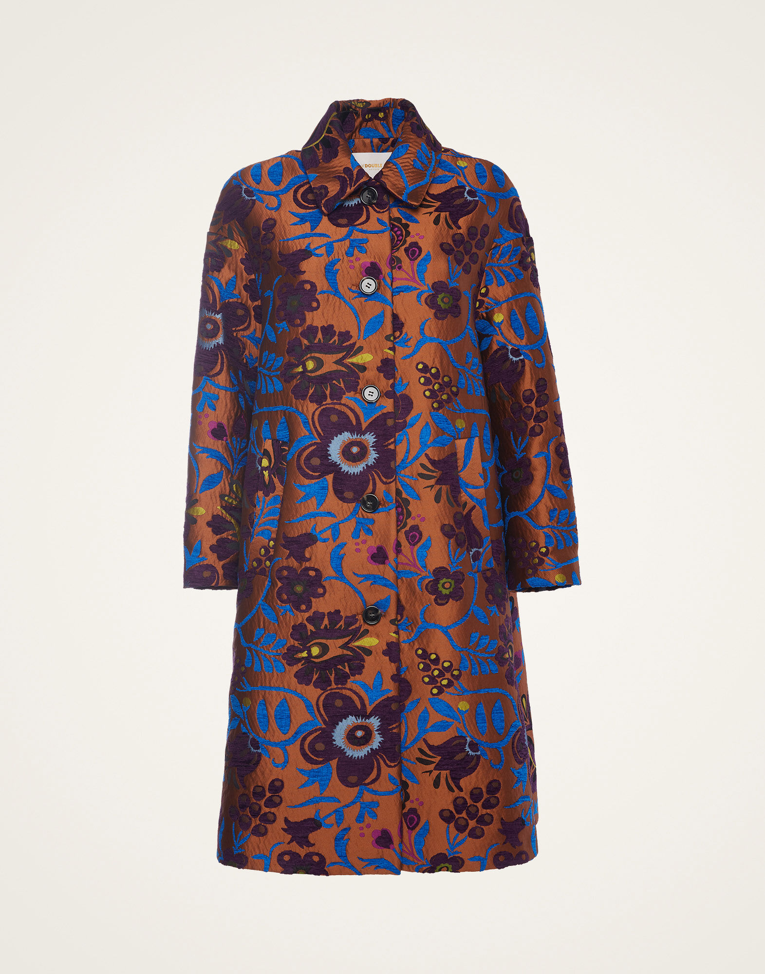 Boxy Coat in Jacquard Selva for Women | La DoubleJ