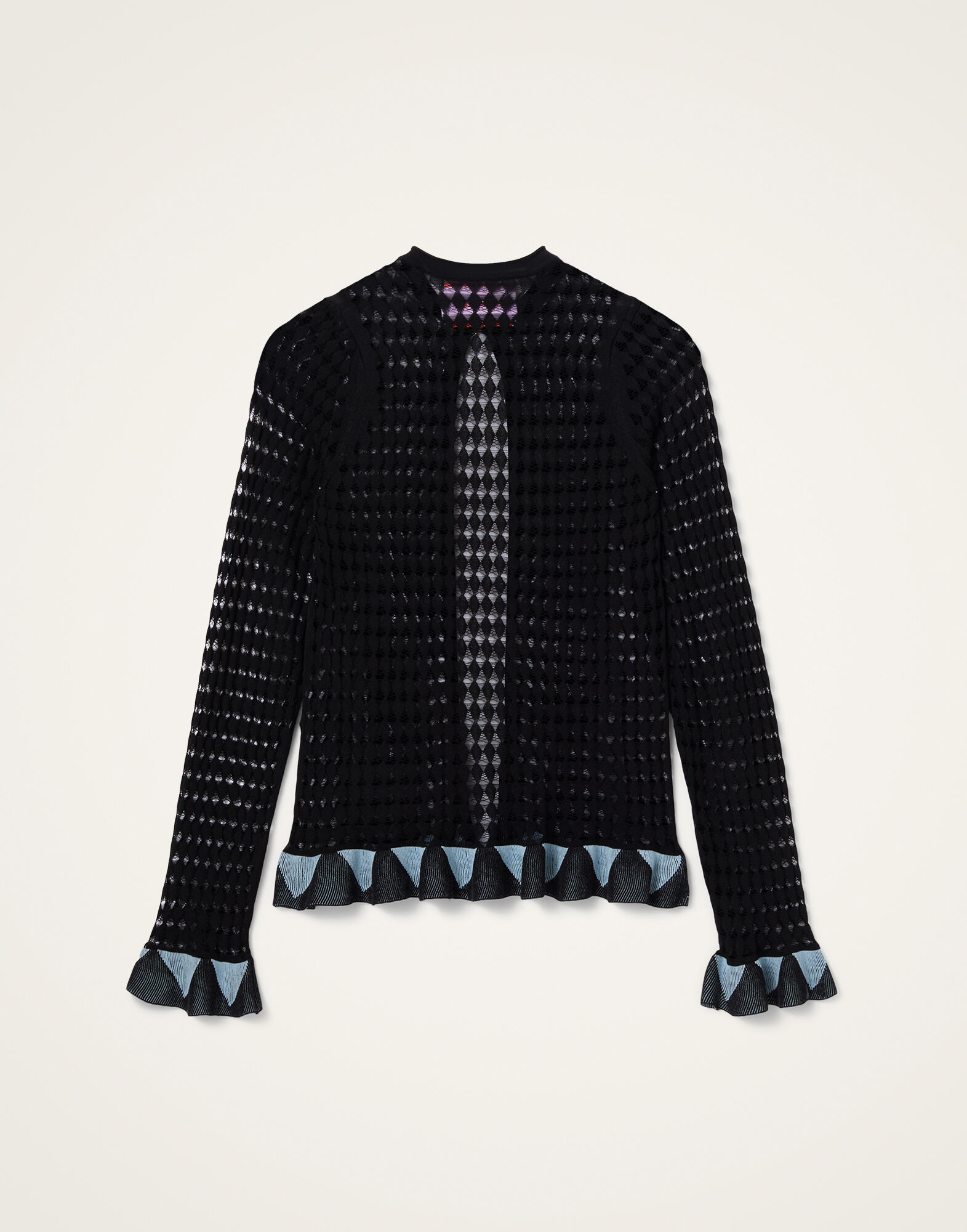 La DoubleJ Fiocchetto Cardigan Solid Black PUL0377KNI211VA500BL03