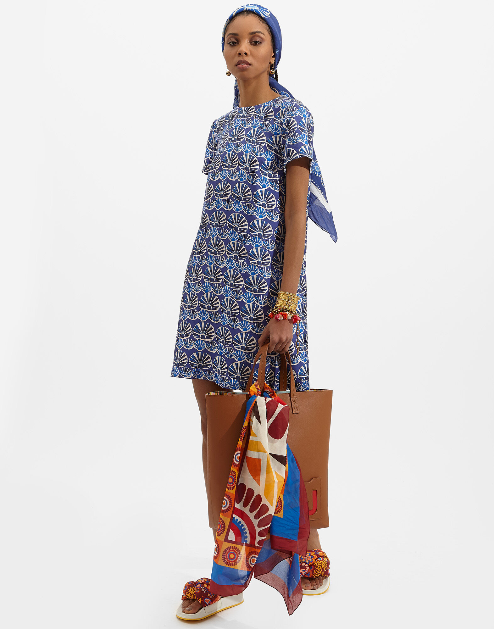 La DoubleJ Mini Swing Dress Conchiglie DRE0159SIL001COH0001