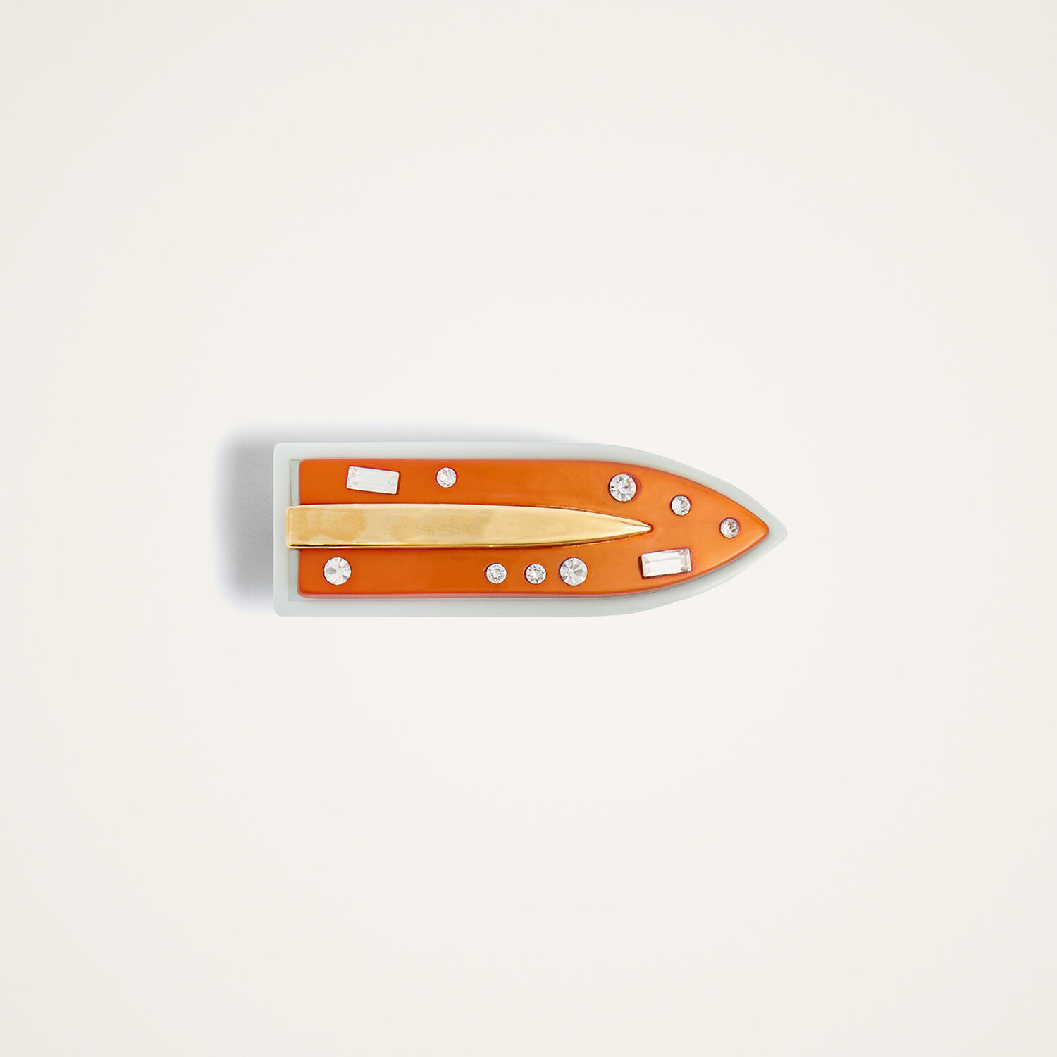 Shop La Doublej Jazzy Salon Clip In Solid Orange